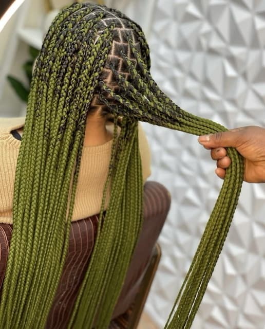 Extra-Medium Size Knotless — Braiding Hair at Kim Beauty Arusha
