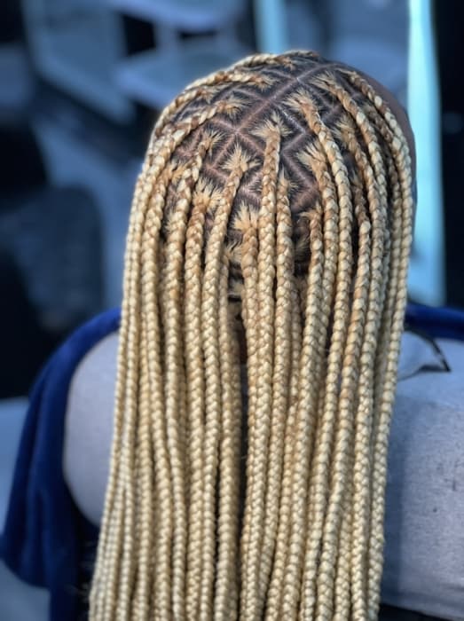 Medium Size Knotless — Braiding Hair at Kim Beauty Arusha