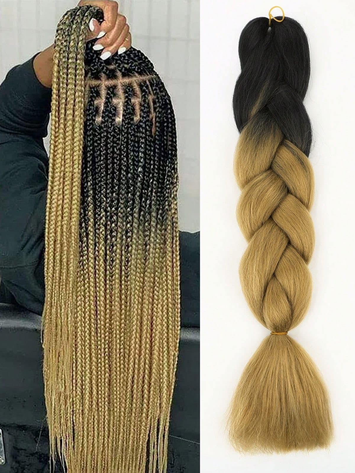 Jumbo Braids (Medium Size) — Braiding Hair at Kim Beauty Arusha