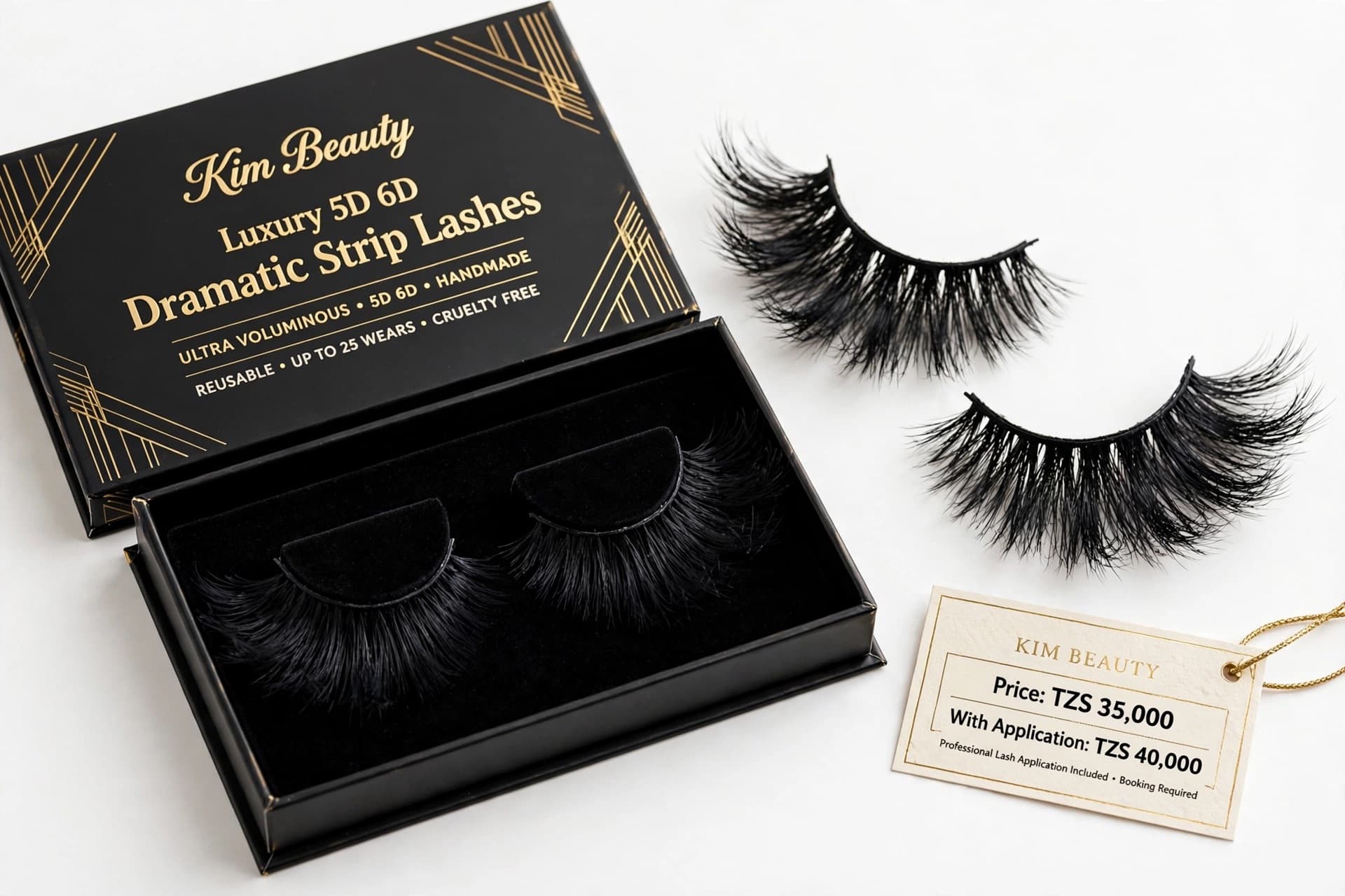 5D / 6D Dramatic Strip Lashes — Lashes at Kim Beauty Arusha