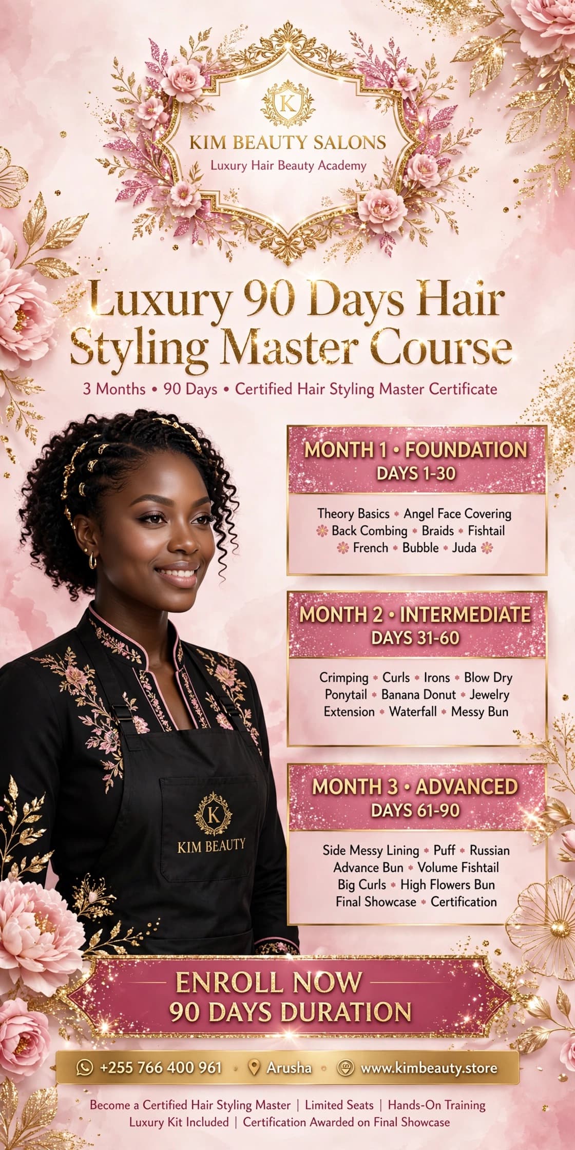 Short Course Training — Kim Beauty Academy at Kim Beauty Arusha